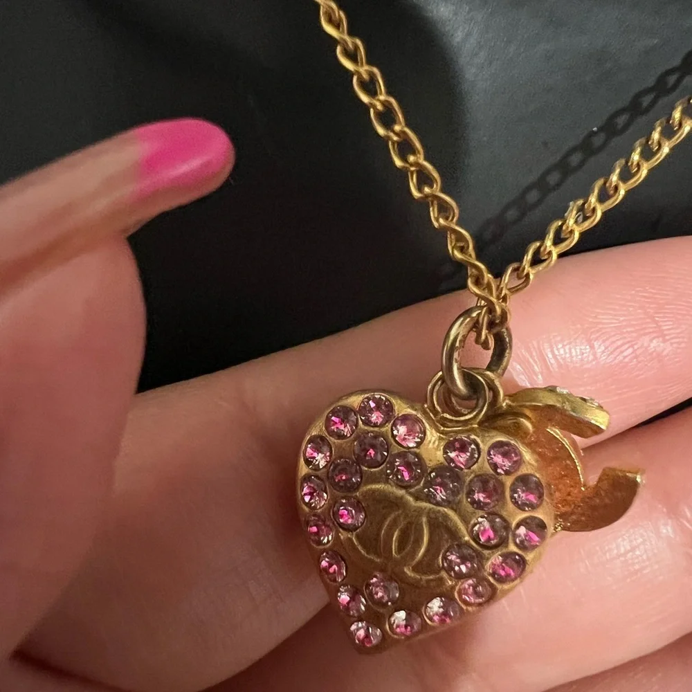 2002 Chanel Heart Pendant Necklace